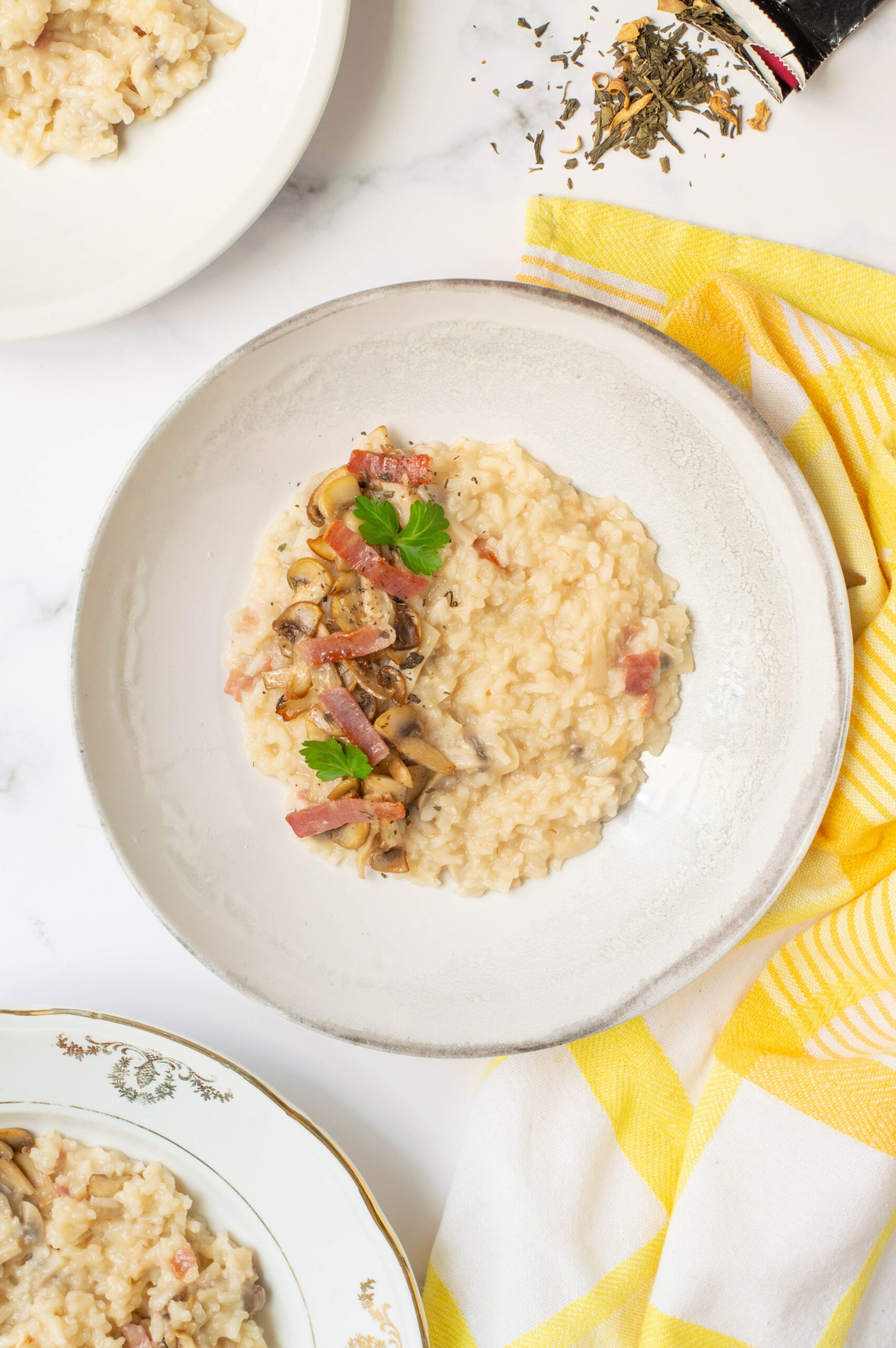 Risotto crémeux aux champignons sauvages